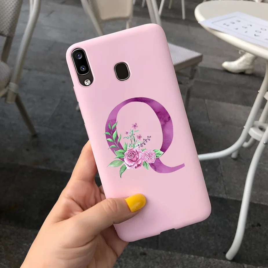 Cute Silicone Alphabet Design Phone Case - Soft Protective Bumper Cover