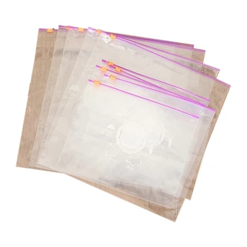 

50 Pcs / Set of Reusable Fresh Zipper Bag for Frozen Heated Food Sara Packaging Fresh-Keeping Bag Zipper Lock PVC Bag