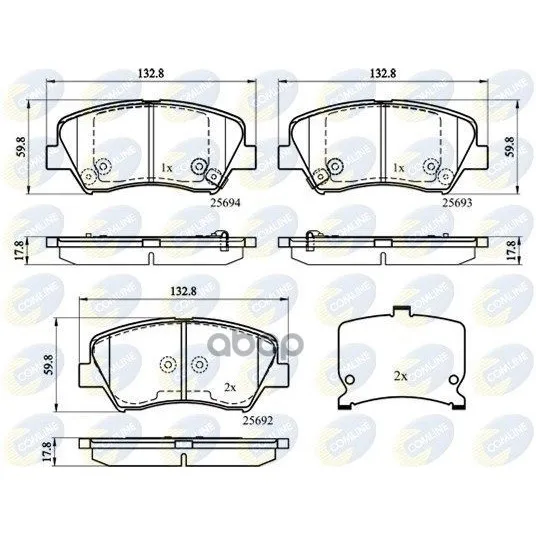 Колодки Тормозные Дисковые | Перед Прав/Лев | Huyndai Elantra/I30 Ii/Kia Ceed/Pro Ceed 10- Comline арт. CBP32152