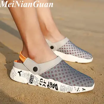 

Fashion Mens Shoes Luxury Croc Comfort Summer Men's Sneakers Plus Size Lightweight Men Casual Shoes Beach Surf Man Mesh Shoe B9
