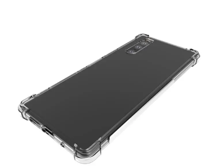 Чехол для sony Xperia 5+ прозрачное закалённое стекло Мягкий ТПУ гелевый силиконовый защитный чехол для телефона