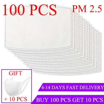 

50/100/200pcs PM2.5 Disposable Face Masks Replacement Filtering 5 Layer Mouth Mask Dust Mask filter for Adult Kid mascarilla