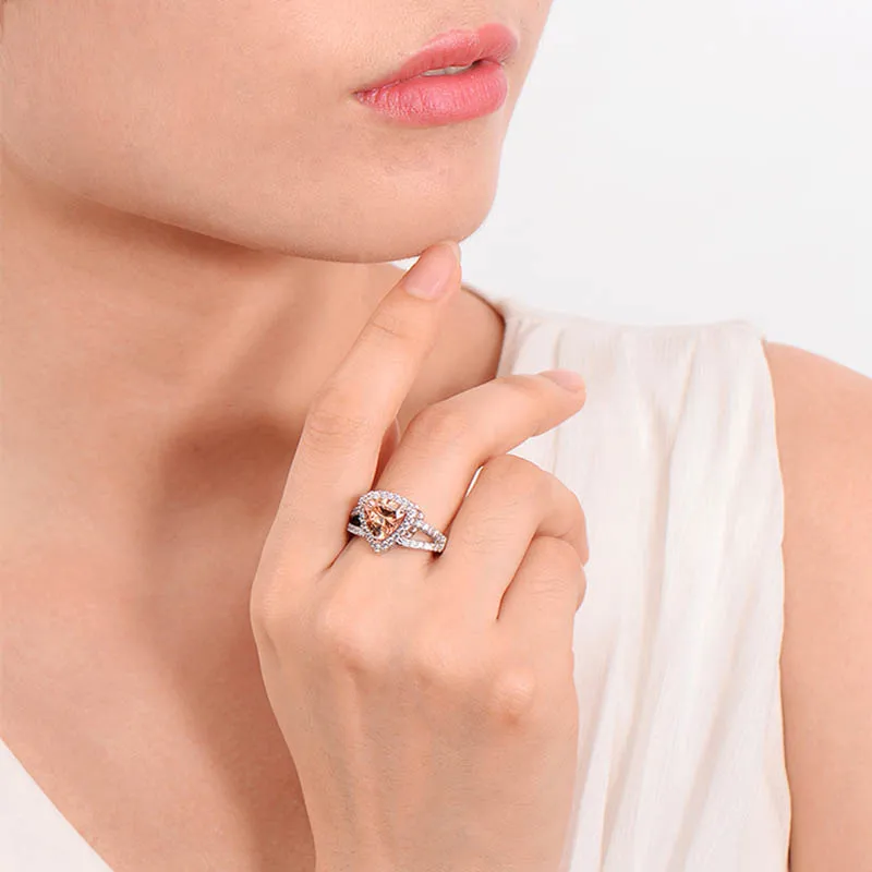 Bague Ringen, геометрическое серебро, 925, хорошее ювелирное изделие, цитрин, кольцо для женщин, треугольные драгоценные камни, индивидуальный характер, женский подарок, вечерние