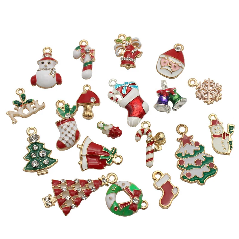 Style 3 19pcs 13 шт/19 шт креативные рождественские подвесные орнаменты DIY металлические поделки Рождественская елка Рождественская вечеринка свадебные украшения детский подарок H0250 - Цвет: Style 3 19pcs