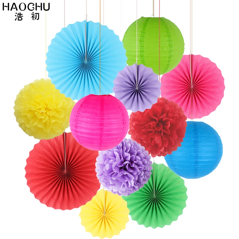 Epiqueone 22-piece Party Decoration Kit Hanging Paper Lanterns