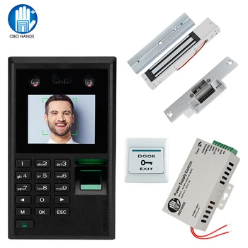 

Face Fingerprint Keypad Door Access Control System Biometric Access Control Power Supply + Electric Lock Electromagnetic Strike