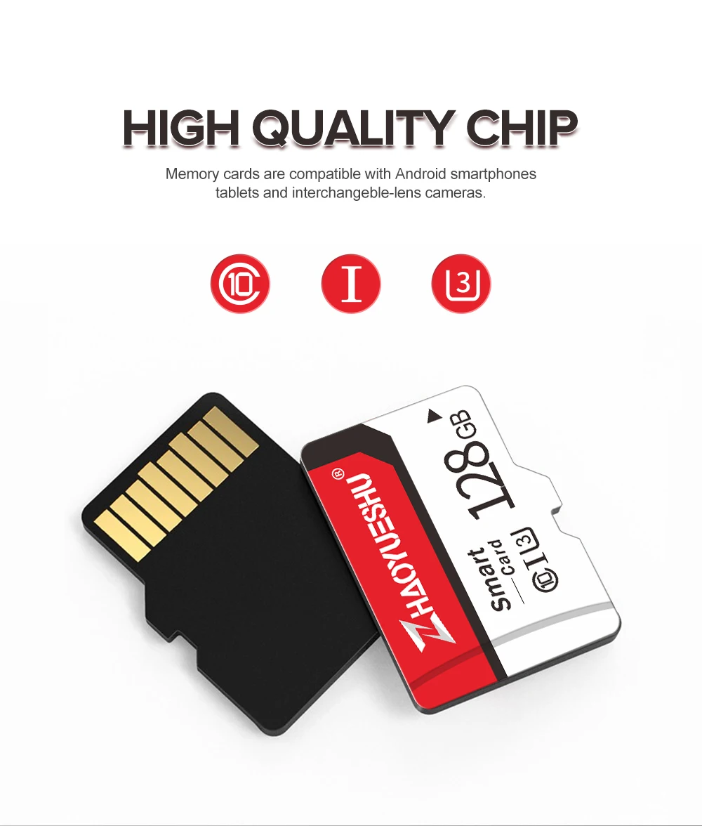 Класс 10 Micro sd карта 128 Гб 64 ГБ 32 ГБ 16 ГБ 8 ГБ cartao de memoria U3 TF/SD карты для телефона и спортивной камеры с бесплатным адаптером