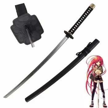 

For Anime Shakuga no Shana's Sword Real Steel Katana Cosplay Props Decorative Supply Black Wooden Sheath No Sharp