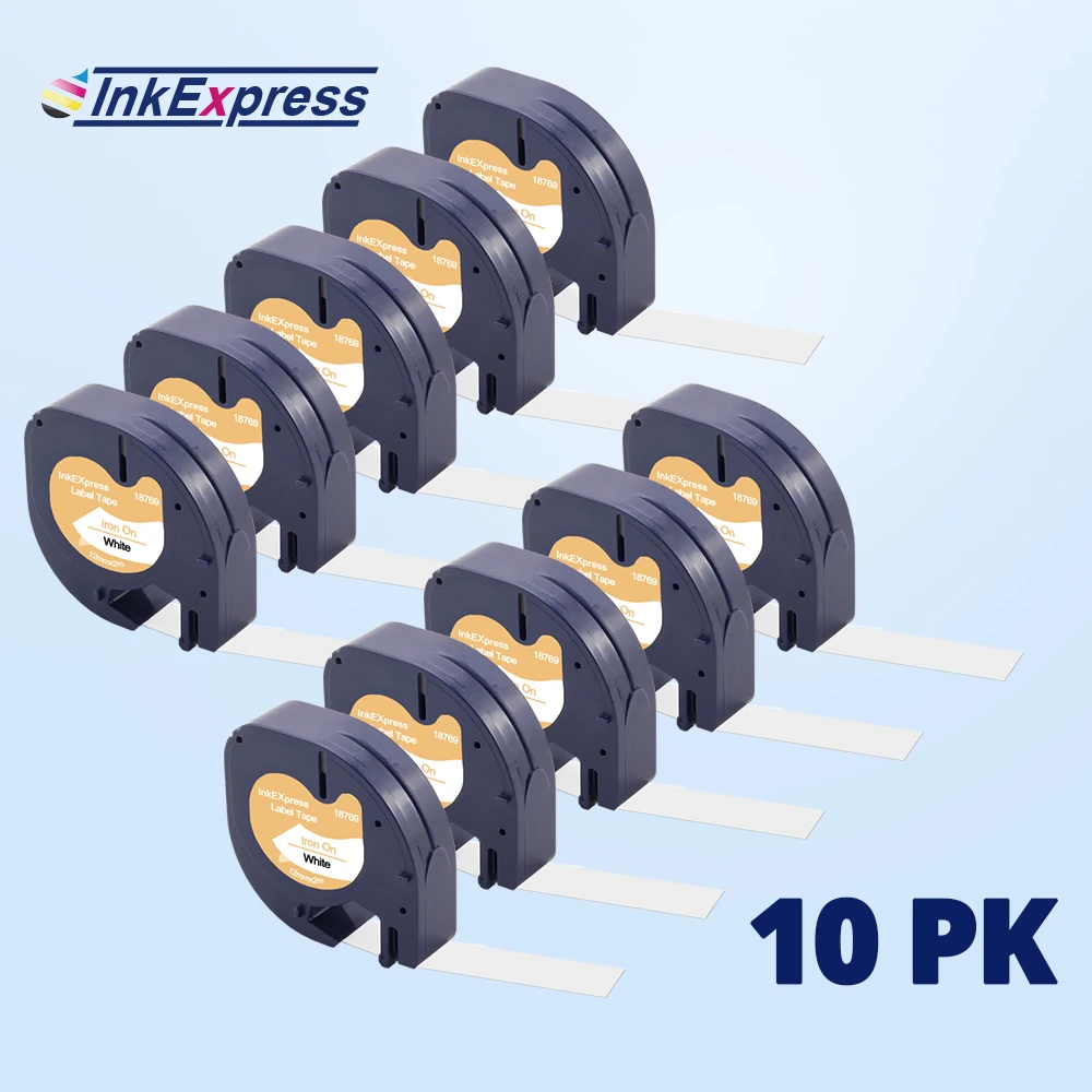 10PK 18769 для Dymo LetraTag ткань железа на этикетке ленты 18768 18771 кассета LT 100H 100T QX50