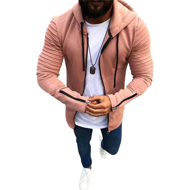 New Autumn Men Brand Zipper Hoodies Fashion Casual Fitness Hooded Jacket Male Sweatshirts Streetwear Clothing M-3XL Dropshipping