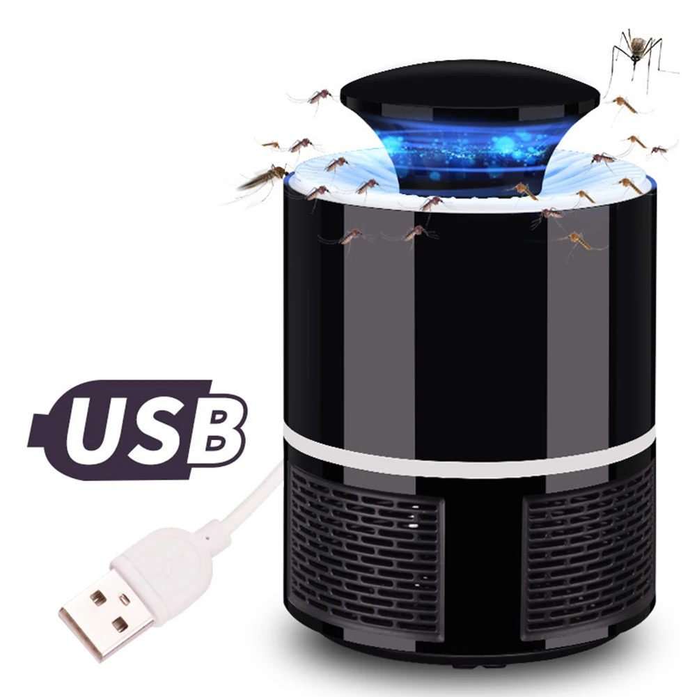 USB Электрический ночной Светильник СВЕТОДИОДНЫЙ ловушка для насекомых Zapper физический жучок убийца комаров лампа фотокатализатор бесшумный домашний светодиодный жучок без излучения