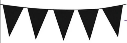 010 black 4M Grey Blue White Pink flags and banners party Wedding/Valentine's day/birthday party Flags Hang Garland Decoration Supplies - Цвет: 010 black