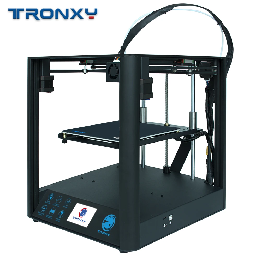 2019Tronxy D01 3d принтер промышленная линейная направляющая ядро XY Titan экструдер бесшумный дизайн высокоточное качество печати