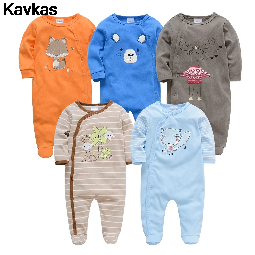 Kavkas 2020 5pcs cotton cartoon animal pattern cute male baby high quality baby clothing Kavkas 2020 5pcs cotton cartoon animal pattern cute male baby high quality baby clothing