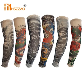 

1Pcs Unisex Summer Fake Tattoo Arm Fashion Sleeves for Men Unisex Women Sunscreen Arm T shirt UV