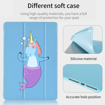 

Cute Unicorn For iPad Mini 1 2 3 Funda iPad Case Soft Silicone Back Coque Protective Cover iPad 7th Generation Case Air 1 2 Case