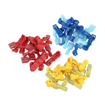 

60pcs/set T-Tap Electrical Wire Connectors Quick Splice Electrical Wire Terminals Wire Splice Tap Electrical Car Audio Kit Tool