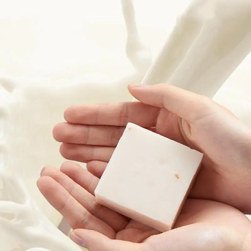 Handmade Rice Soap Thai Jasmine Rice Collagen Vitamin Skin Whitening Bathing Oil Control Moisturizing