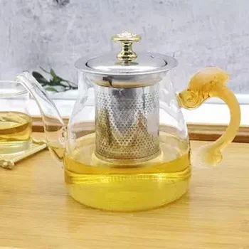 

Glass Teapot Heat-resistant High-temperature Tea Cup Tea Set Home Brewing Tea Filter Thickening Small Kettle Teapot Set Kettle
