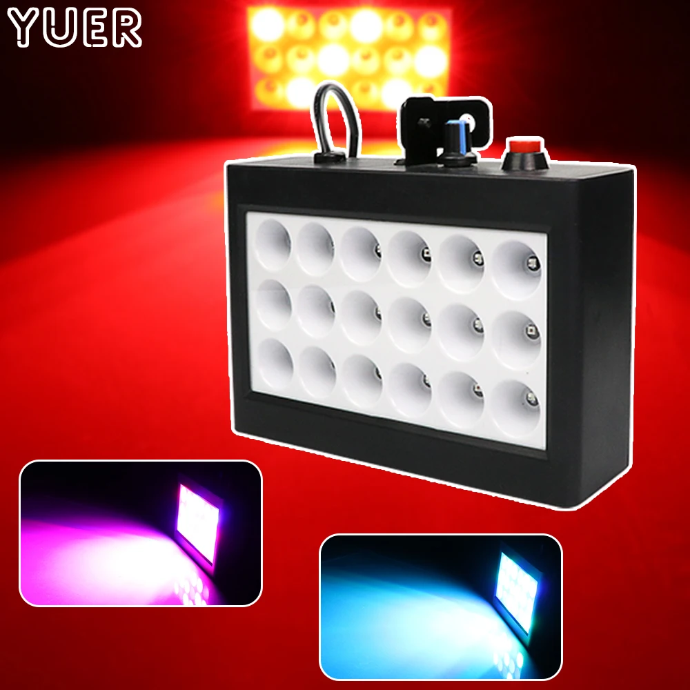 Новый сценический стробоскоп светильник ing 18 шт. RGB светодиодный мерцающий для
