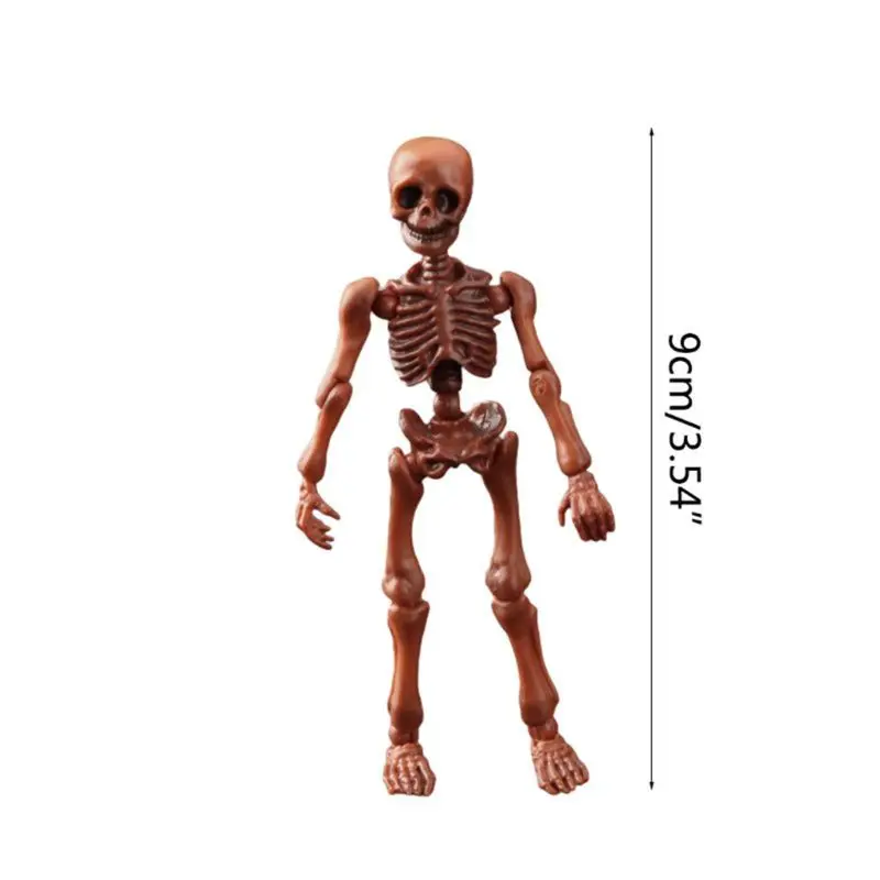 Подвижный мистер Кости Скелет человека модель Череп всего тела мини-фигурка игрушка Хэллоуин F42E