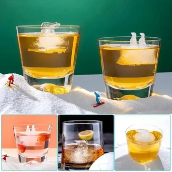 

3D Silicone Ice Molds Easy-release Ice Cubes Mold Unique Animal Shape Designs K888