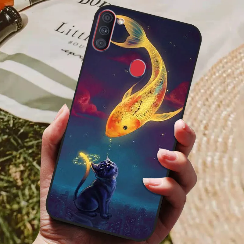 Sleek Black Silicone Back Cover with Soft Bumper