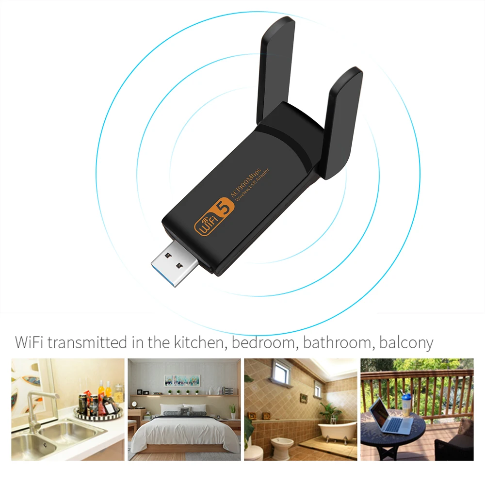 Kebidu 1900 Мбит/с USB Wifi адаптер 2,4 ГГц+ 5,8 ГГц двухдиапазонный Wi-Fi USB ключ AC сетевая карта USB 3,0 Wifi антенна 802.11ac/b/g/n
