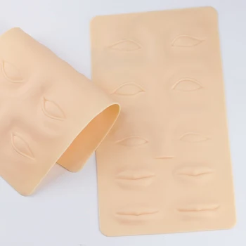 

10 PCS 3D High quality eyebrow lips face Tattoo Practice Blank Silicone Fake Skin Tattoo Practice Skin learner permanent makeup