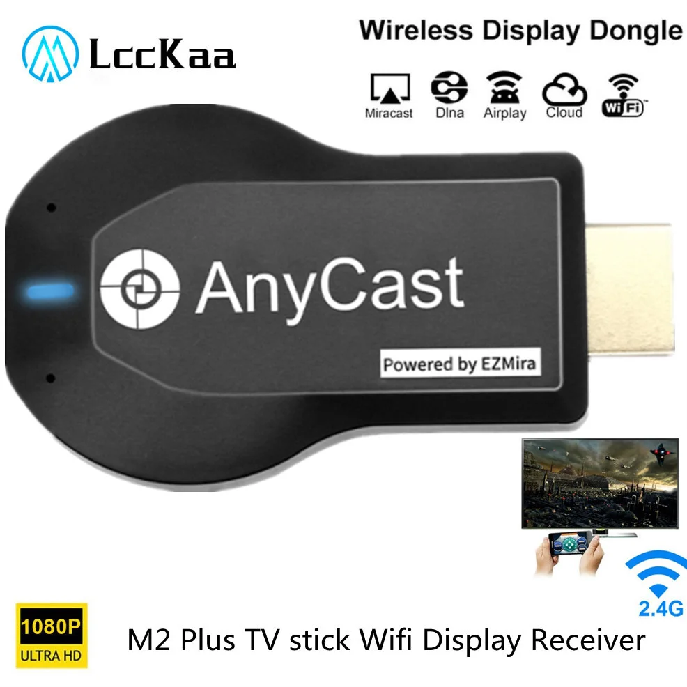 LccKaa M2 Plus TV stick Wifi Display Receiver DLNA Miracast Airplay Mirror Screen HDMI-compatible Android IOS Mirascreen Dongle grwibeou 1080p m2 plus hdmi tv stick wifi display tv dongle receiver anycast dlna share screen for ios android miracast airplay