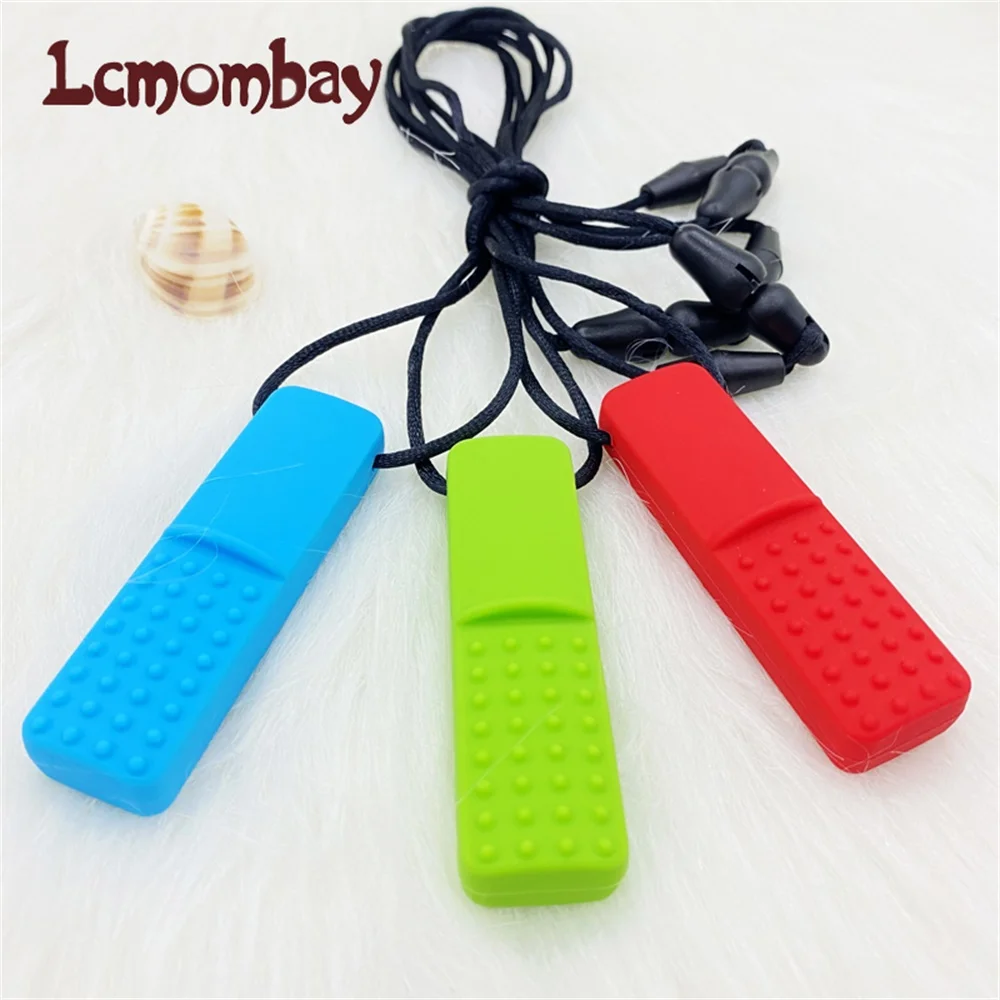 1Pcs ADHD Kids Silicone Teether Kids Chew Necklace Sensory Chewy Pendant Oral Motor Toys Therapy Tools for Autism Special 3