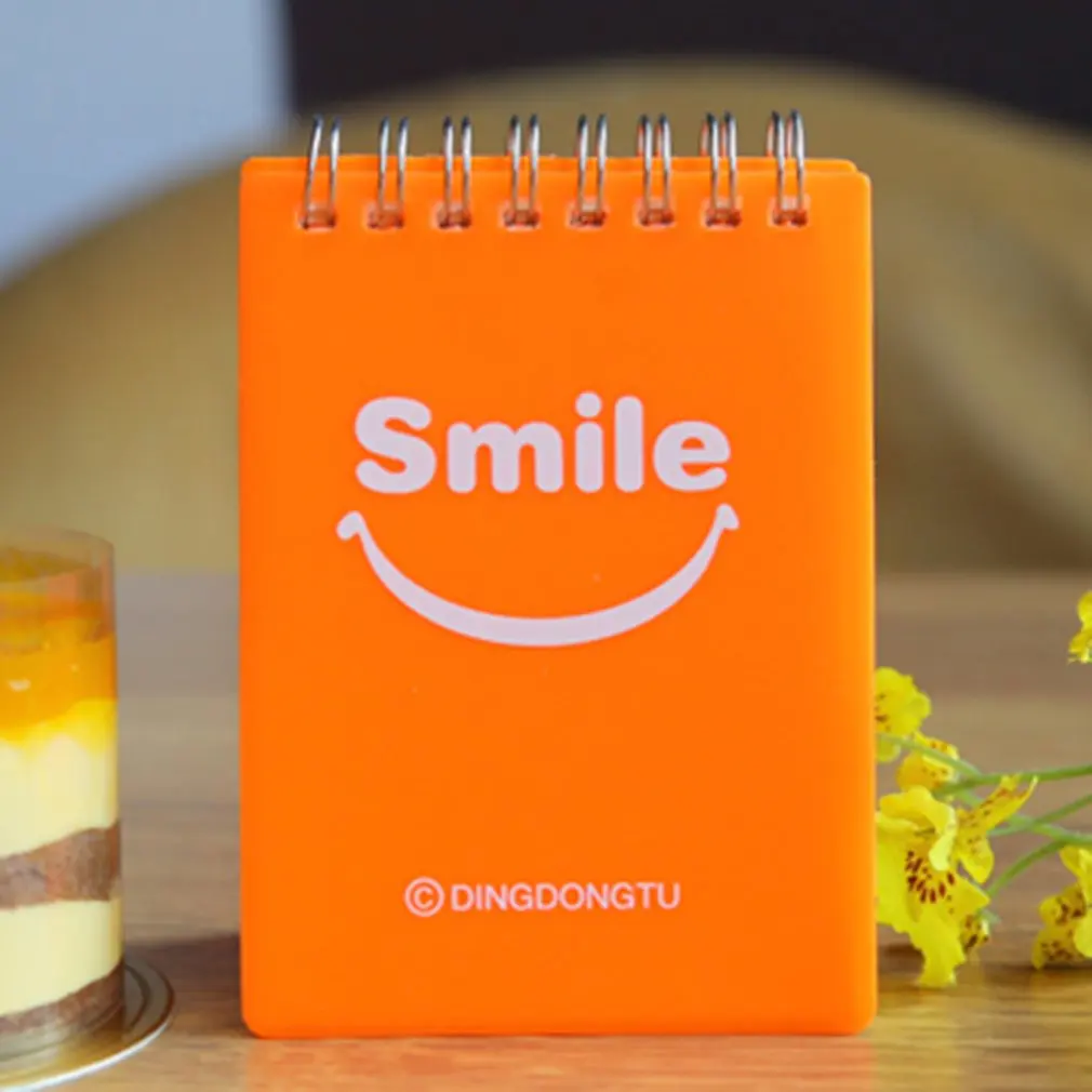 Cute Smile Face Design School Students Diary Journal Notebook Paper Sketch Book Office Stationery Notepad School Supplies - Color: Orange