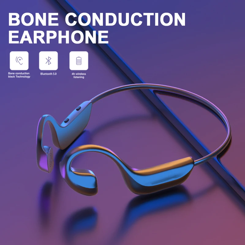 Bluetooth 5 0 Wireless Headphones Bone Conduction Earphone Outdoor Sport Headset with Microphone Handsfree Headsets