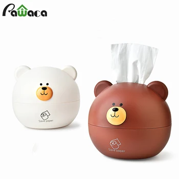 

Cute Nordic Bear Tissue Box Roll Paper Storage Box Round Shaped Tissue Box Container Dispenser Towel Napkin Tissue Holder