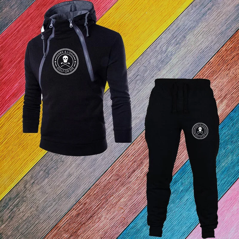 Мужской спортивный костюм из 2 предметов толстовка с капюшоном и штаны для бега |