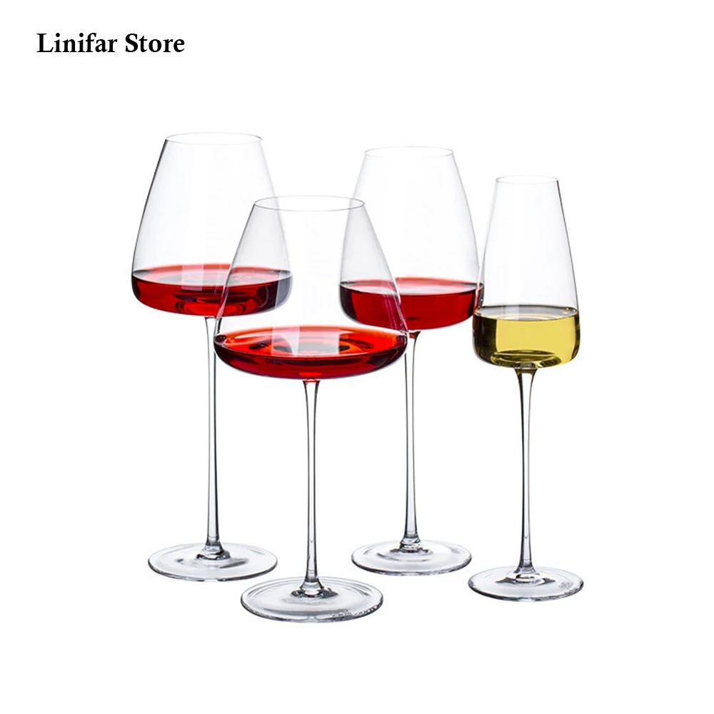 2pcs Goblet Wine Glass 650ml Kitchen Utensils Crystal Water Champagne Glasses Bordeaux Wedding Party Birthday Gift Lead-Free