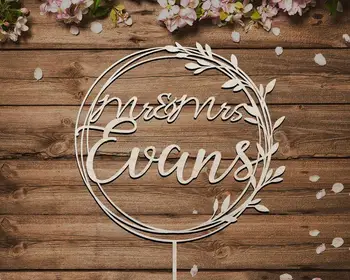 

Rustic Wedding Cake Topper, Bride and Groom Wedding Cake Topper, Personalized Wedding Cake Topper, Custom Cake Topper