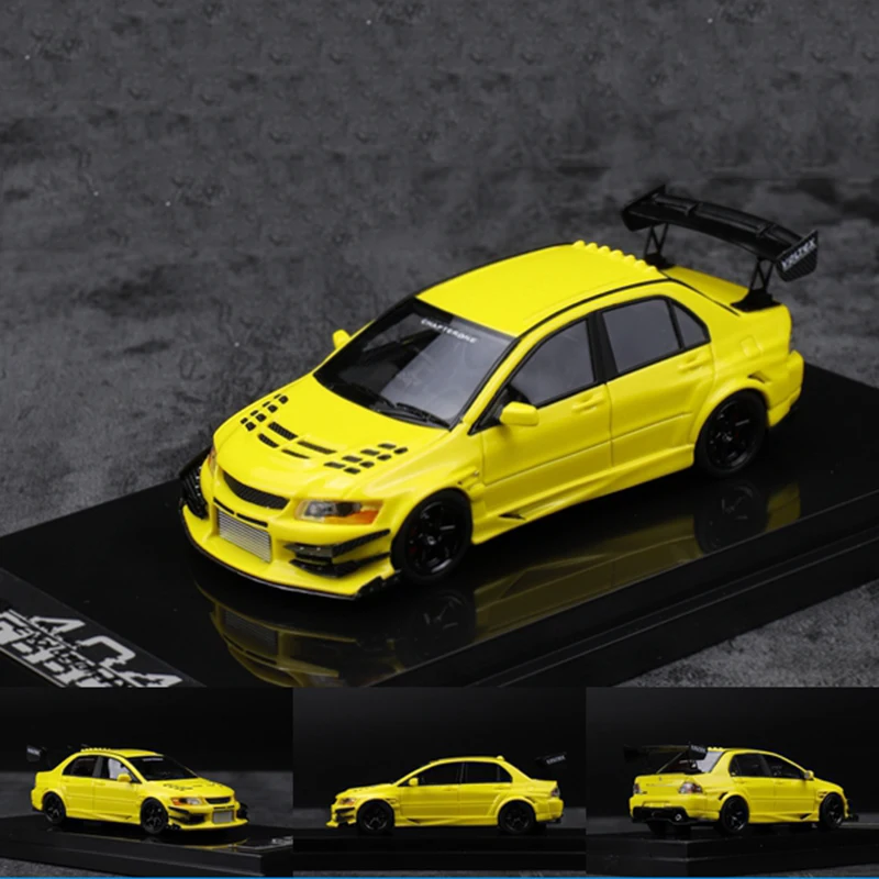 

1:64 scale EVO VII Seven generation car model yellow resin static state Refit Cars exquisite simulation Men's gift collectib