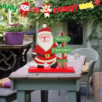 

3 3 Pcs Christmas Table Decorations for Dinner Party Coffee Table Snowman Santa Reindeer Merry Christmas Happy Holidays