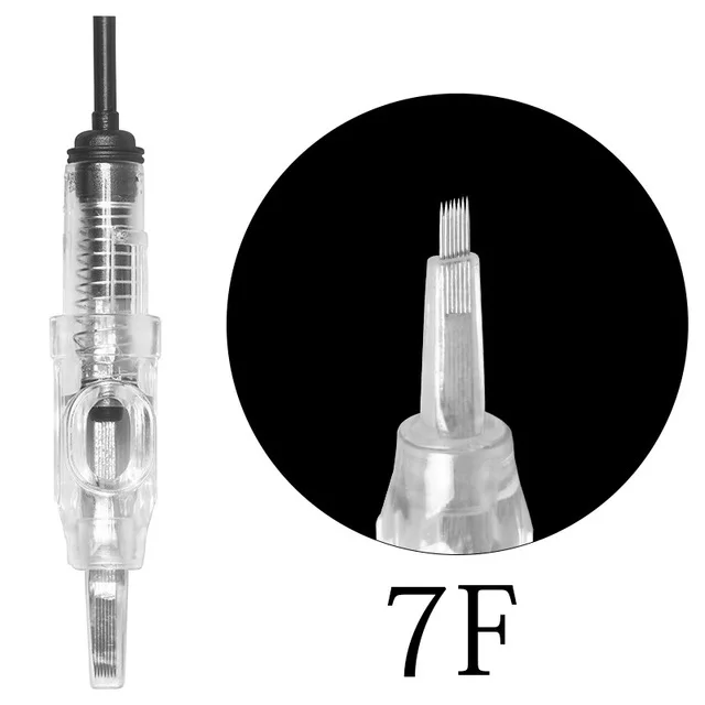 Удобный клик Универсальный 600D-G иглы картридж микроблейдинг 1rl/3rl дермограф бровей губ татуировки иглы для татуировки Макияж машины - Габаритные размеры: 7F