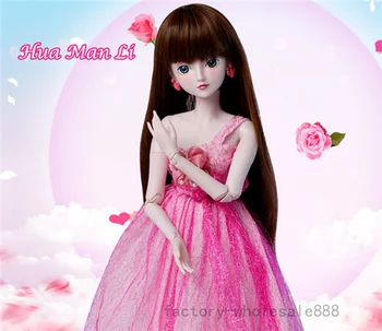 

New Ball Jointed 1/3 BJD Dolls Female Eyes Free Face Make Up Full Set Clothes Us American Girl Doll Toys for Gift Full Set