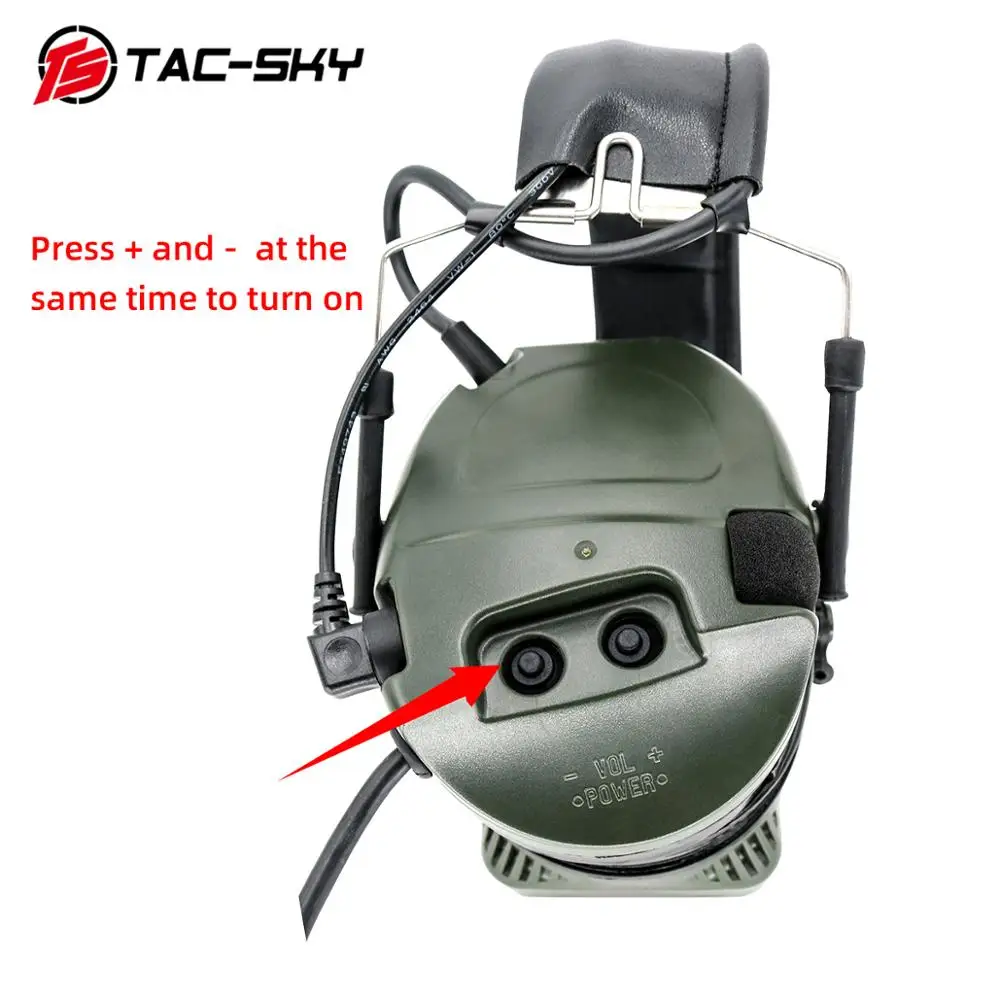 TAC-SKY military noise reduction pickup tactical headset COMTAC I silicone earmuff version FG+ U94 PTT walkie-talkie accessories