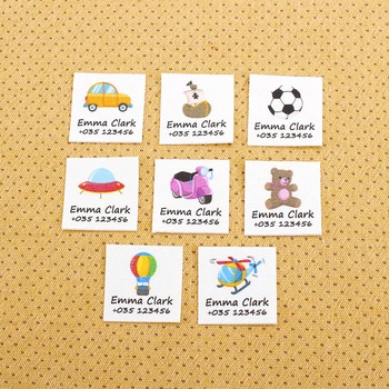 

96 Custom Iron Labels, Clothing Labels Made, Logo or Text, personalized name tags for children, iron on (TB0083)