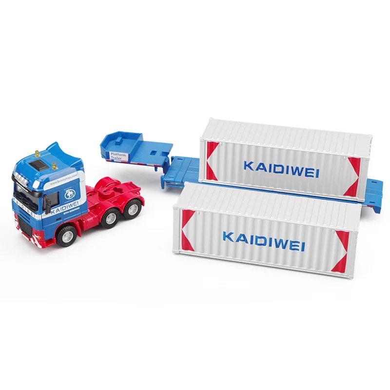 

Cadeve Metal Car 1: 50 Heavy Duty Container Tablet Transportation Trailer Model Large Truck Toy