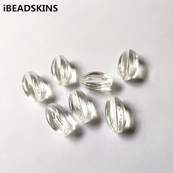 

New arrival! 24x14mm 170pcs/lot Clear acrylic Long pumpkin shape beads for Necklace,Earrings parts,hand Made Jewelry DIY