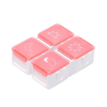 

Pill Box Organizer 1PC Mini 4 Slots Pill Box Portable Pill Containers Plastic Medicine Storage Case Container For Outdoor Travel