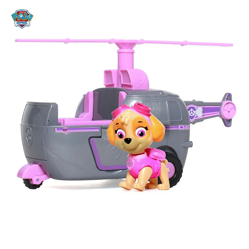 Genuine Paw Patrol Toy Set Toy Car Skye Rocky Rubble Marshall Ryder  Scroll Action Figure Anime Model Toys for Children Gift