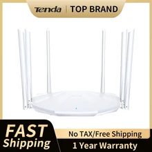 Tenda AC20 Беспроводной маршрутизатор 2,4 г/5G AC2100 двухдиапазонный Wi-Fi 128 М Оперативная память покрытие внешний усилитель сигнала Беспроводной рет...