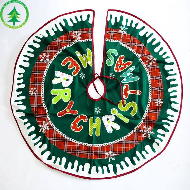 New Christmas Decorations 90cm Non-woven Fabric Cartoon Christmas Tree Skirt Creative Decoration Pendant Ornament Explosion