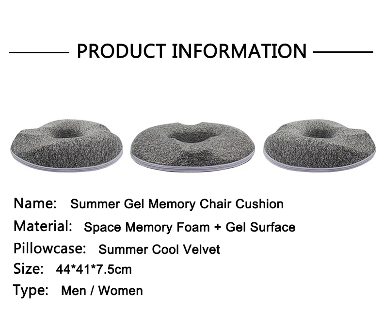 PurenLatex Cooling Gel Chair Cushion Seat Coccyx Comfort Hemorrhoid (15)